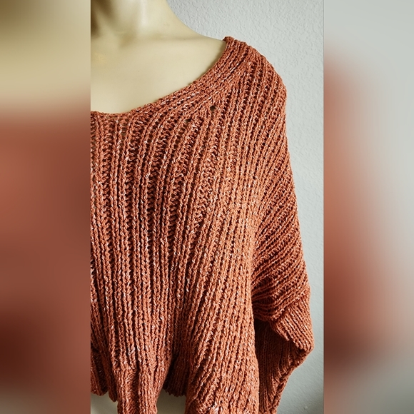 🏷🆕️ Cotton On Cropped Open Knit Pullover  sweater- Arabian Spice - L - Picture 10 of 15